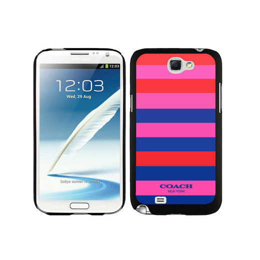 Coach Stripe Multicolor Samsung Note 2 Cases DTE | Women - Click Image to Close